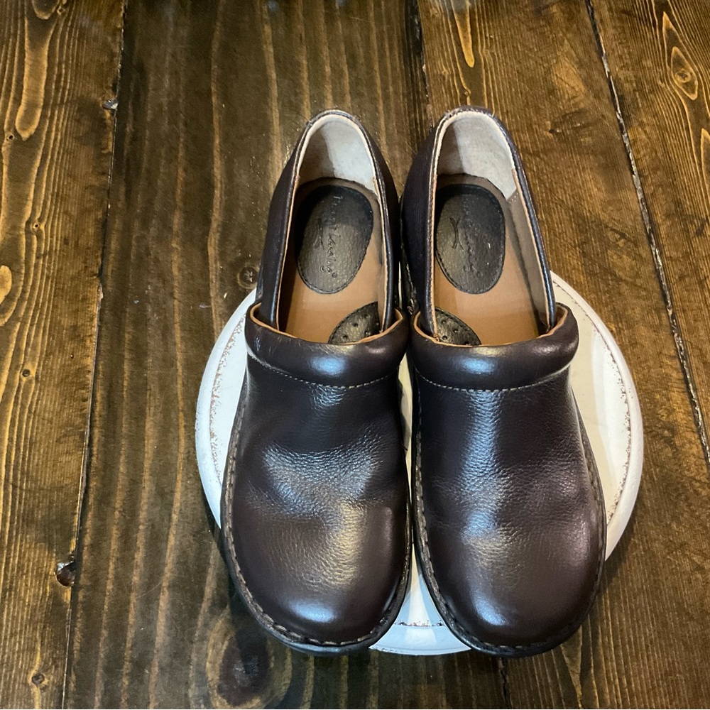 Dark Brown Leather Slip-On Shoes